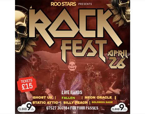 Poster for ROO STARS ROCK FEST in Barrow-in-Furness, Cumbria
