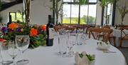 Wedding Breakfast Table Setting and Decor at Rookin House Activity Centre in Troutbeck, Lake District