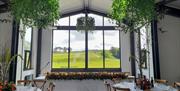 Wedding Breakfast Decor and Views at Rookin House Activity Centre in Troutbeck, Lake District