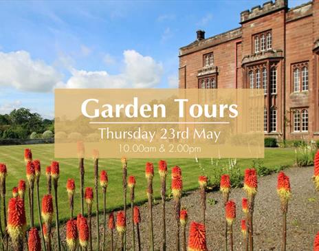 Poster for Garden Tours at Rose Castle in Dalston, Cumbria