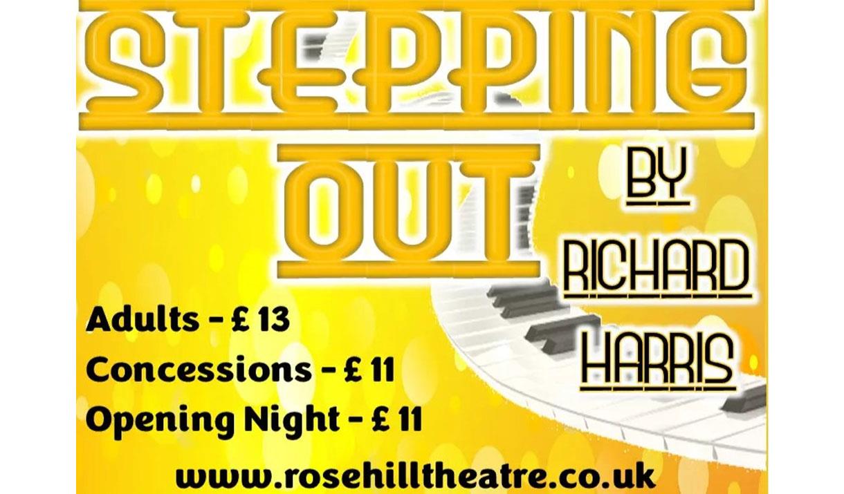 Poster for Whitehaven Theatre Group: Stepping Out at Rosehill Theatre in Whitehaven, Cumbria