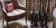Personal Items and Shoes at Rothay Garden Hotel & Spa in Grasmere, Lake District