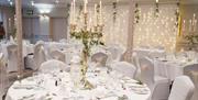 Wedding Breakfast Decor at Roundthorn Country House in Penrith, Cumbria