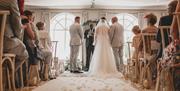 Wedding Ceremony at Roundthorn Country House in Penrith, Cumbria