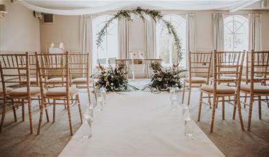 Wedding Ceremony at Roundthorn Country House in Penrith, Cumbria