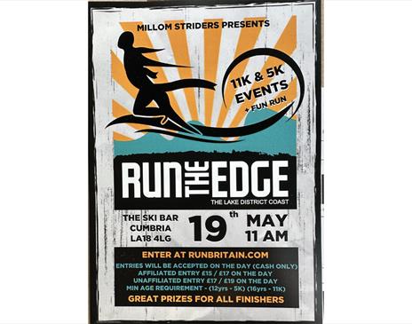 Poster for Run the Edge in Millom, Cumbria
