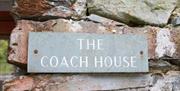 Signage at The Coach House at Rydal Hall in Rydal, Lake District