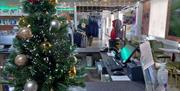 Christmas Shopping and Decor at Solway Aviation Museum in Crosby on Eden, Cumbria