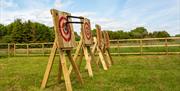 Axe Throwing Targets at Solway Holiday Park in Silloth, Cumbria