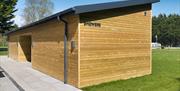 Shower Block Exterior at Solway Holiday Park in Silloth, Cumbria