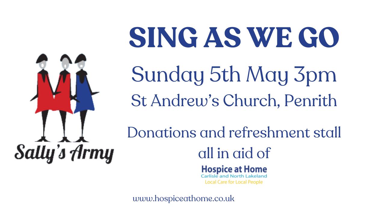 Poster for the Sing as we go Event in Penrith, Cumbria