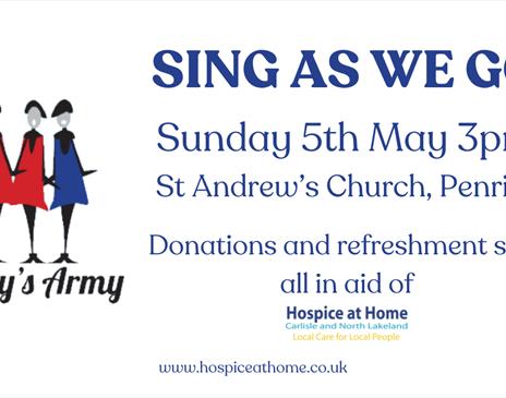 Poster for the Sing as we go Event in Penrith, Cumbria