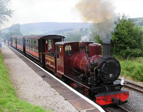 Steam Train at South Tynedale Railway in Alston, Cumbria