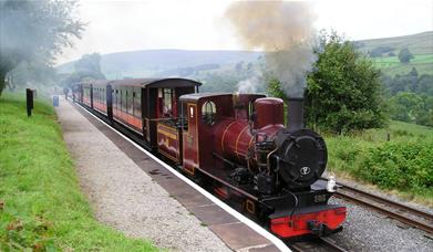 Steam Train at South Tynedale Railway in Alston, Cumbria
