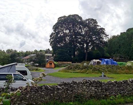 Touring caravans, camping pod and camping pitches at Sizergh Caravan and Camping