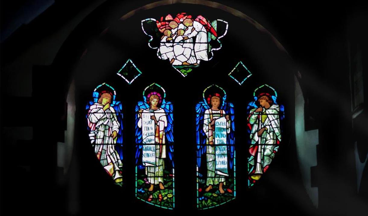 Stained glass window at St. Martin's Church Brampton