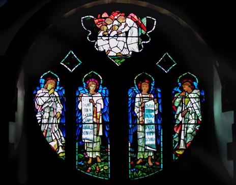 Stained glass window at St. Martin's Church Brampton