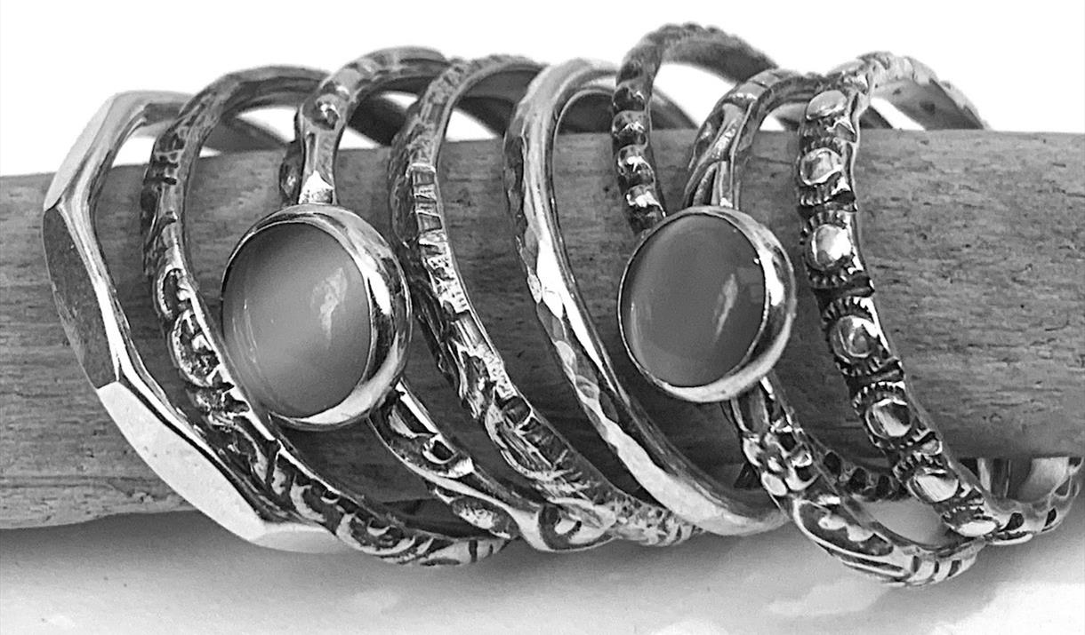 Stacker Rings . Silver Jewellery at Cowshed Creative