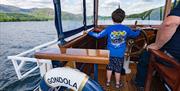 Family Friendly Cruising on Steam Yacht Gondola on Coniston Water, Lake District