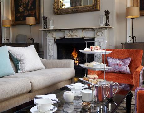 Afternoon Tea at The Lake Edge Restaurant, Storrs Hall Hotel in Bowness-on-Windermere, Lake District