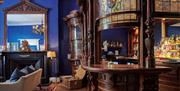 Bar at The Lake Edge Restaurant, Storrs Hall Hotel in Bowness-on-Windermere, Lake District