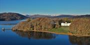 Panoramic Views of Storrs Hall Hotel in Bowness-on-Windermere, Lake District