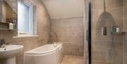 Ensuite Bathroom and Shower at The Angel Inn in Bowness-on-Windermere, Lake District