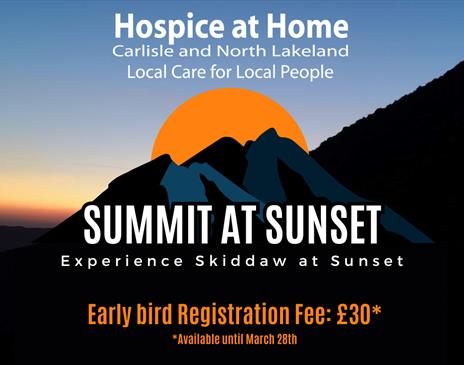 Poster for Summit at Sunset with Hospice at Home in the Lake District, Cumbria