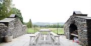 Outdoor Fireplaces at The Swan Hotel & Spa in Newby Bridge, Lake District