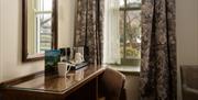 Desk and Window in a Bedroom at The Swan at Grasmere in the Lake District, Cumbria