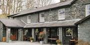 Exterior and Entrance to Three Shires Inn in Little Langdale, Lake District