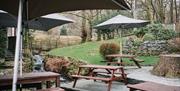 Outdoor Seating at Three Shires Inn in Little Langdale, Lake District