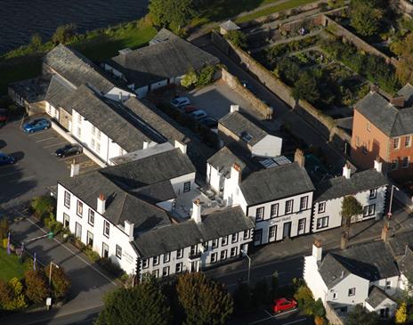 Aerial View of the Trout Hotel in Cockermouth, Cumbria