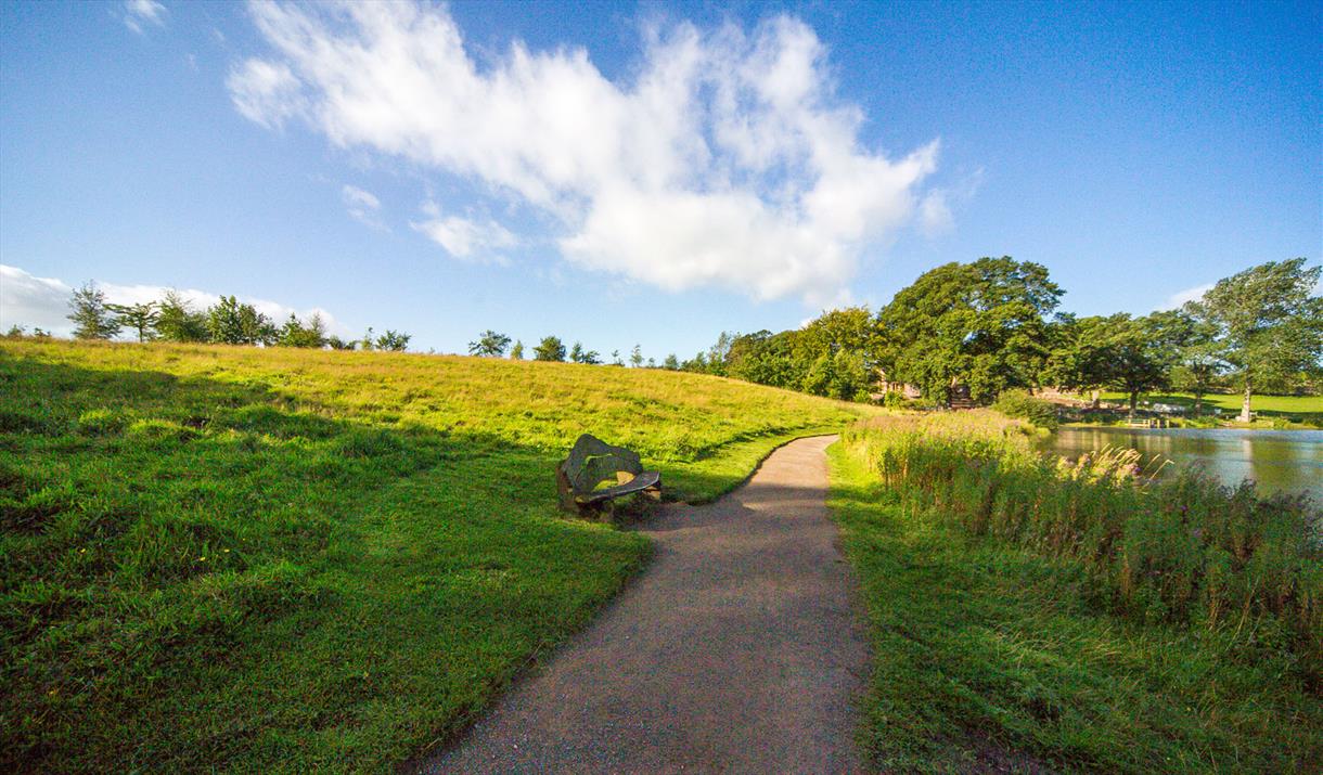 Path at Talkin Tarn Country Park in Brampton, Cumbria