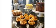 Selection of Cakes at The Tea Room at Farfield Mill in Sedbergh, Cumbria