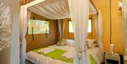 Safari tent bedroom - Skelwith Fold Caravan Park