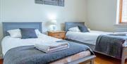 Twin bedroom at Tewitfield Marina in Carnforth, Lancashire