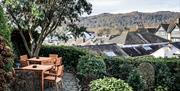 Outdoor Seating with a View over Bowness at The Angel Inn in Bowness-on-Windermere, Lake District