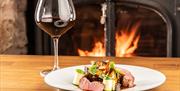 Delicious Food and Wine in Front of a Cozy Fire at The Dalesman Country Inn in Sedbergh, Cumbria