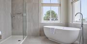 Free Standing Bath and Walk In Shower at The Ro Hotel in Bowness-on-Windermere, Lake District