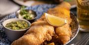Fish and Chips from The Swan Inn in Newby Bridge, Lake District