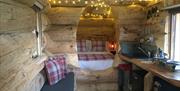 Interior of a Glamping Cabin at Thornthwaite Farm in Broughton-in-Furness, Lake District
