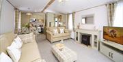 Lounge and Kitchen Area in Static Caravans at Ullswater Holiday Park in the Lake District, Cumbria