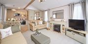 Lounge and Kitchen Areas in Static Caravans at Ullswater Holiday Park in the Lake District, Cumbria