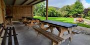 Covered Eating Area at Ullswater Holiday Park in the Lake District, Cumbria