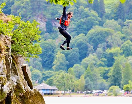 Cliff Jumping with Ullswater Outdoor Adventures in the Lake District, Cumbria