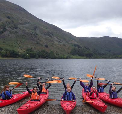 Group Kayaking with Ullswater Outdoor Adventures in the Lake District, Cumbria