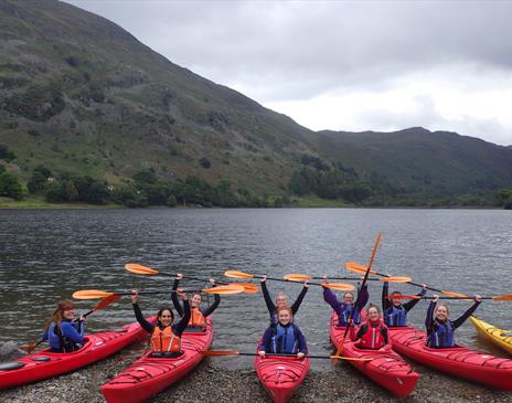 Group Kayaking with Ullswater Outdoor Adventures in the Lake District, Cumbria