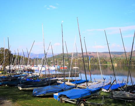The dinghy park at Ullswater Yacht Club