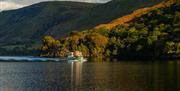 Heritage Ullswater 'Steamer' with an autumnal backdrop.